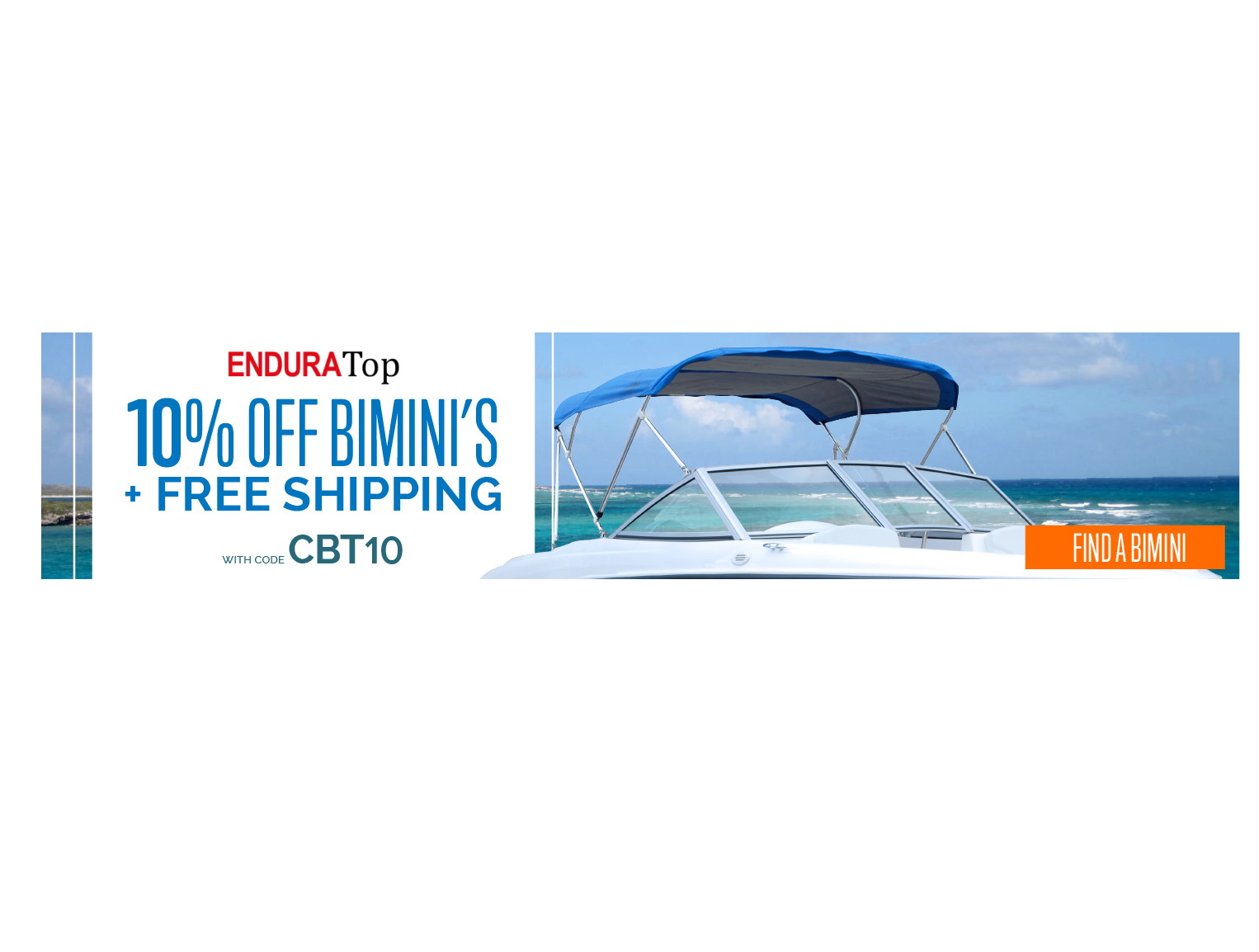 EnduraTop Bimini sale April, 10% off