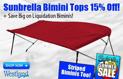 All Sunbrella Bimini Tops 15% Off!