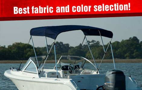 iboats has the best fabric and color selection for bimini tops!